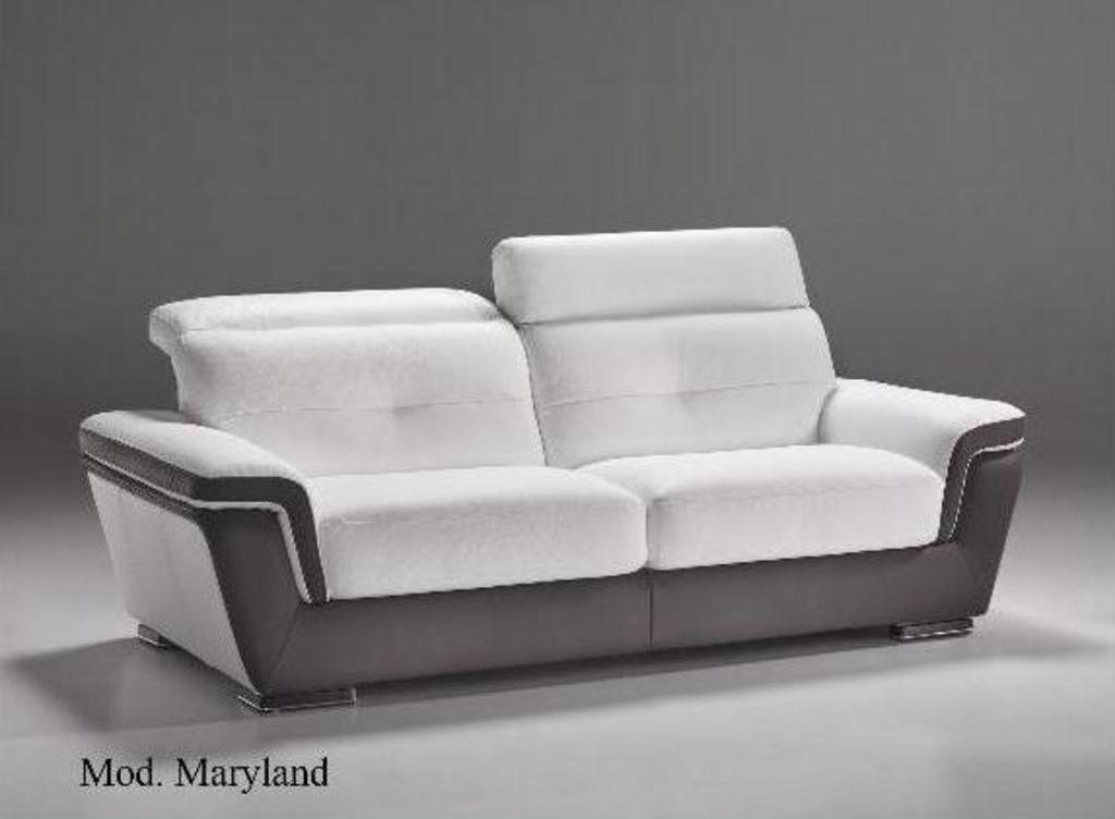 Moderní sedací souprava Maryland: pohovka, kůže, dvojbarevná