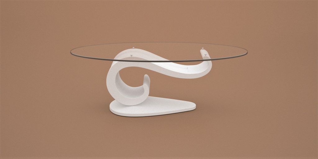 Designový konferenční stolek Lyra bílý