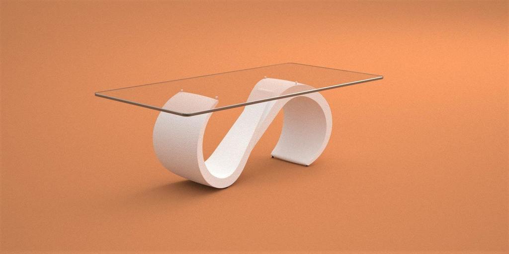 Designový stolek Karel bílý