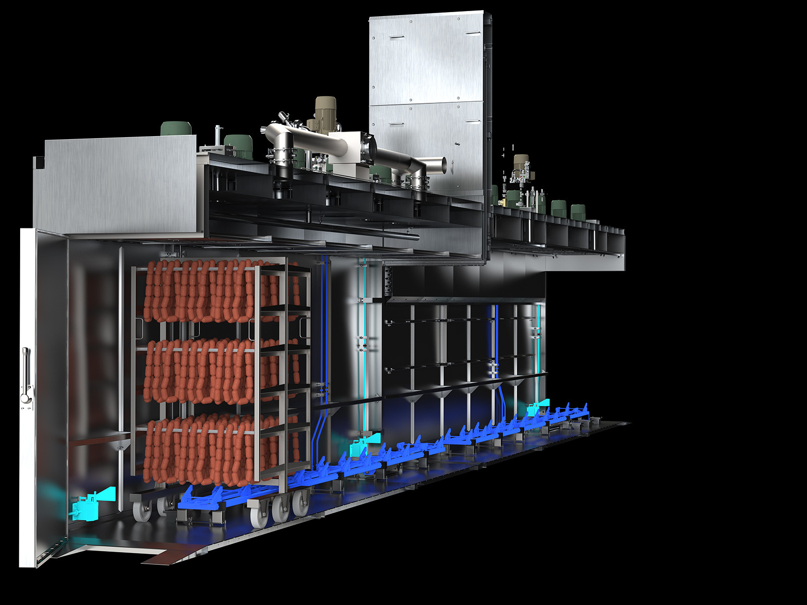 Chambers with transport system TCI