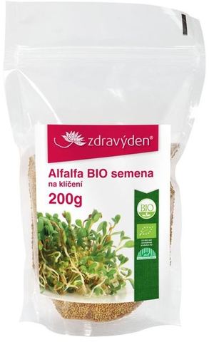  semínka ALFALFA na klíčení BIO - 200 g