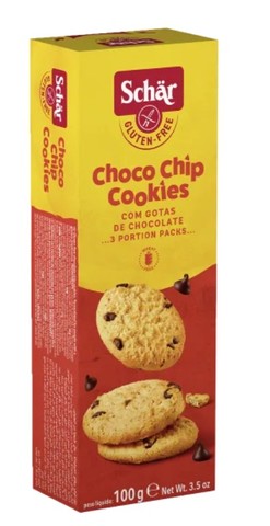 Choco Chip Cookies sušenky s kousky čokolády, 100g Schar