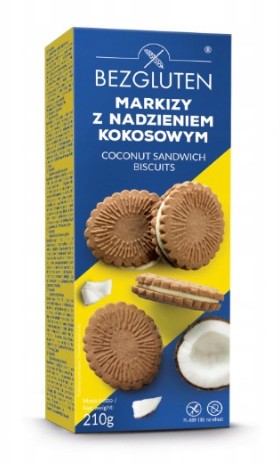 Bezlepkové markýzy s kokosovou náplní 210 g Bezgluten