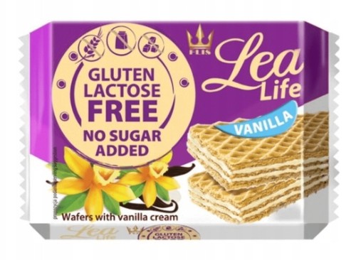 Vanilkové oplatky LEA LIFE bez lepku a laktózy 95 g