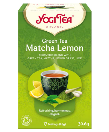 Čaj Yogi Tea Zelený Matcha Citrón Bio 17 x 1,8 g