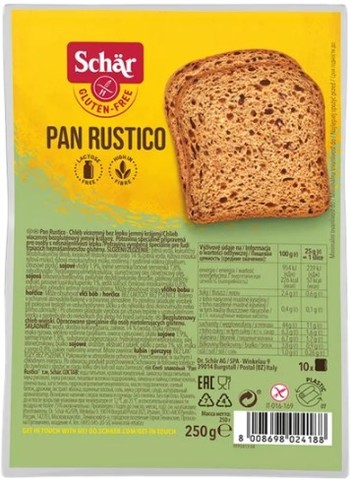 Chléb vícezrnný SCHÄR - Pan Rustico 250g 