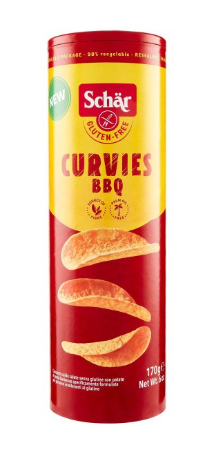 chipsy křupavé CURVIES  s příchutí BBQ 170g DMT18.4.2024