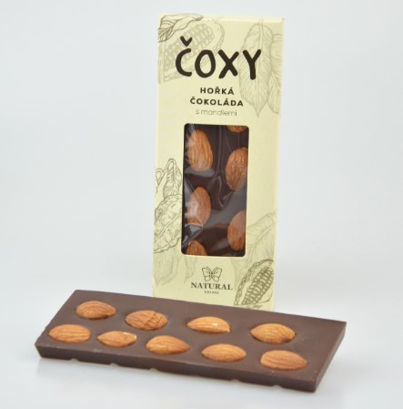 Čokoláda hořká s mandlemi a xylitolem ČOXY 50 g
