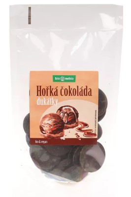 dukátky z hořké čokolády bio*nebio bio 100 g