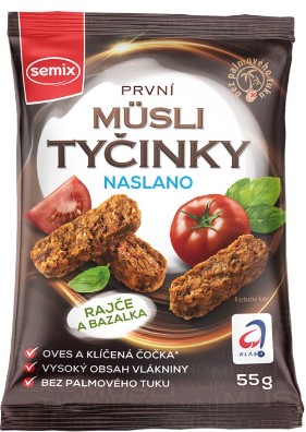 Müsli tyčinky mini naslano rajče, bazalka Semix 55g 