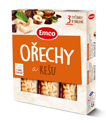 tyčinka EMCO ořechy a kešu 3 x 35 g 