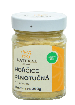 Hořčice plnotučná s fruktózou - Natural 250g