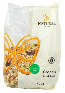 Granola brusinková bez lepku - Natural 200g