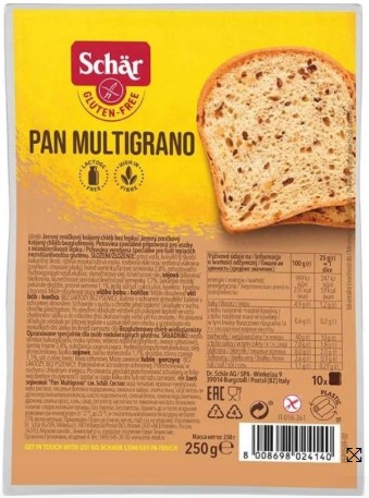 chléb Pan Multigrano se zrníčky Schar  250g 