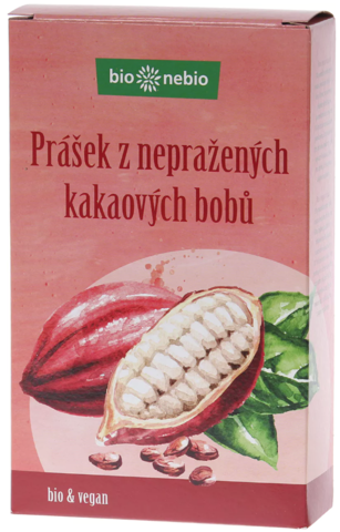 kakaový prášek z nepražených bobů BIONEBIO v RAW a BIO kvalitě 150 g 3/2025