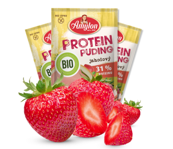 Puding jahodový BIO Protein AMYLON 45 g