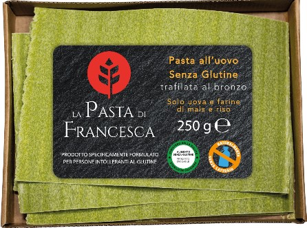 těstoviny italské Lasagna Verde all´ ouvo - La Pasta di Francesca 250g