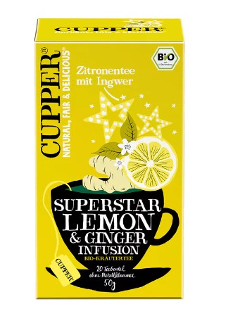Čaj Bio Citrón a zázvor CUPPER 20x2.5 g