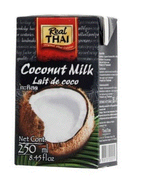 Kokosové mléko 85% - Real Thai 250 ml 