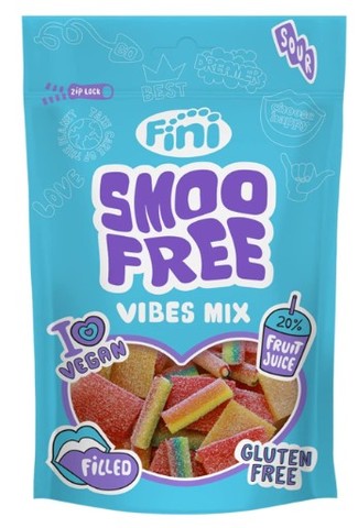 Bezlepkové ovocné pendreky smoofree VIBES mix FINI 165 g