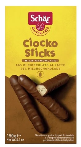 Ciocko Sticks - čokoládové tyčinky 150g Schar DMT 2/2024