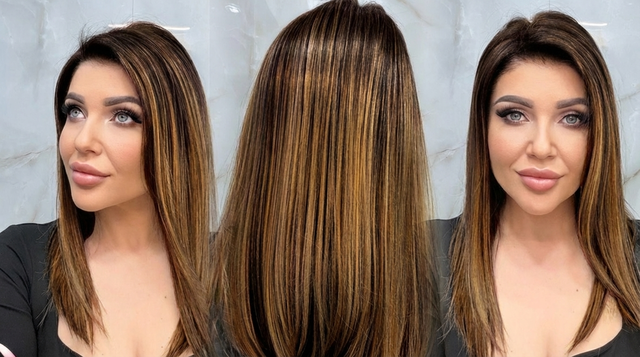 Hi Filler Long, Dark Blond Balayage