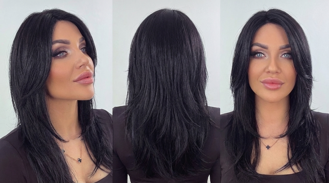 Syntetický Topper Magda, Černá