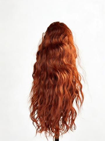 Vlnitý syntetický skřipec Shakira, Zrzavá