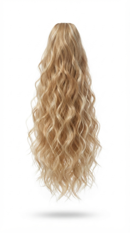 Vlnitý syntetický skřipec Shakira, Teplá Blond s Melírem