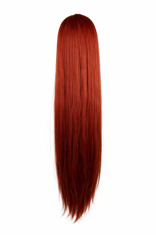 Rovný syntetický culík Lénia Long, Červená