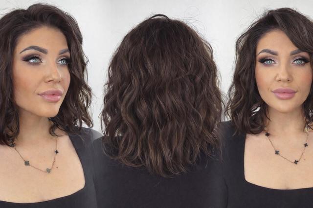 Vlnitý Syntetický Topper Baby, Tmavě Hnědá