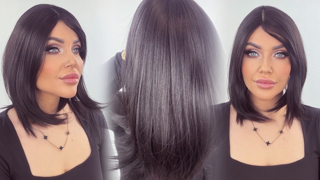 Rovný Syntetický Topper Baby, Černá