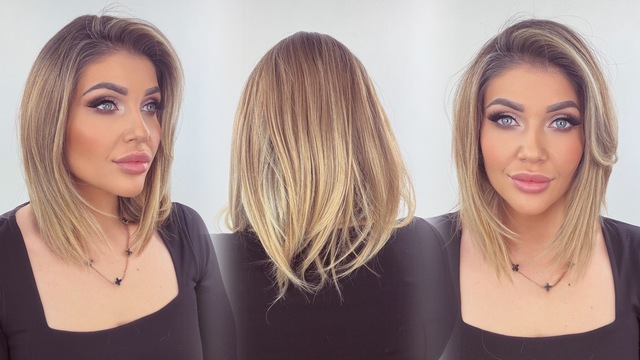 Rovný Syntetický Topper Baby, Světlá Blond