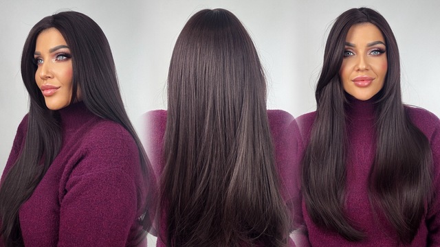 Syntetický příčesek Vivi tmavá hnědá