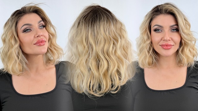 Vlnitý Syntetický Topper Baby, Světlá Blond