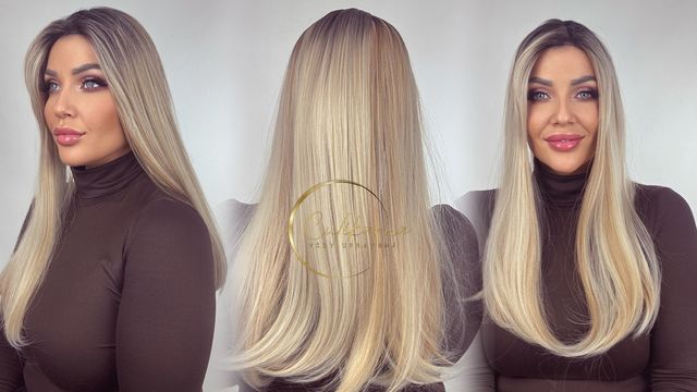 Topper Michelle rovná Medové Ombré