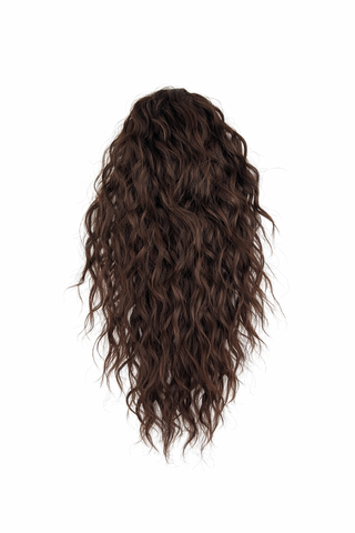 [IN] Vlnitý syntetický cop Júlieta,  Hnědá