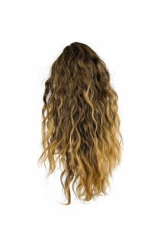 [IN] Vlnitý syntetický cop Júlieta, Teplá Blond s odrosty