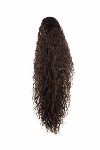 [IN] Vlnitý syntetický cop Júlia,  Hnědá