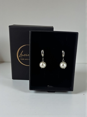 Perličkové náušnice stříbrný