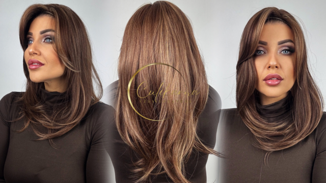 Syntetický příčesek Elle Hnědá