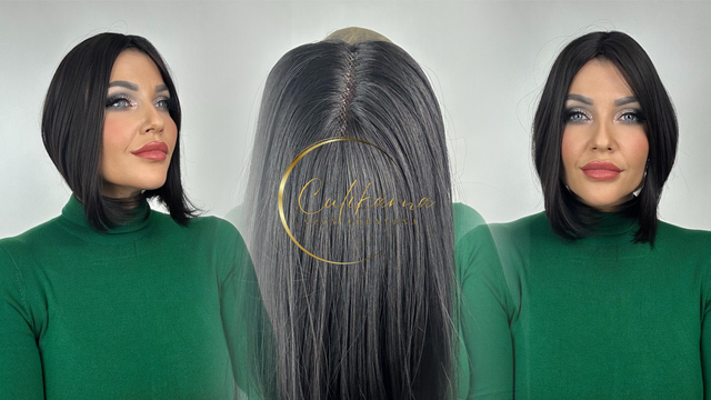 Syntetický příčesek Rose Černá 