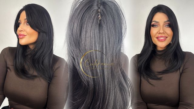 Syntetický příčesek Elle Černá 